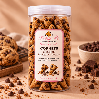 Cornets Cookie Classique aux Pépites de Chocolat