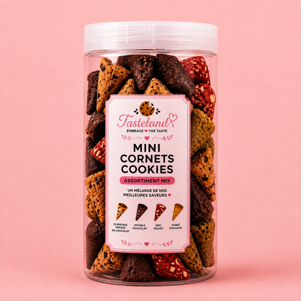 Cornets Cookies – Assortiment Gourmand (4 Saveurs)