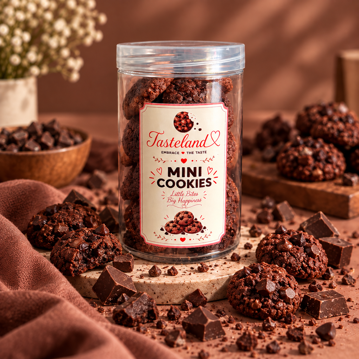 Mini Cookies Double Chocolat 150g