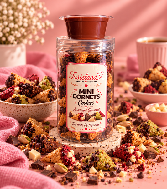 Mini Cornets Cookies Assortiments (4saveurs)- 150g