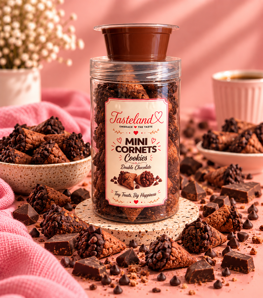 Mini Cornets Cookies Double Chocolat - 150g