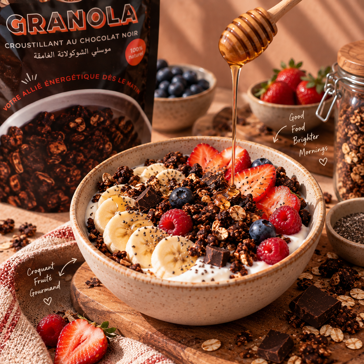 Granola Croustillant au Chocolat Noir