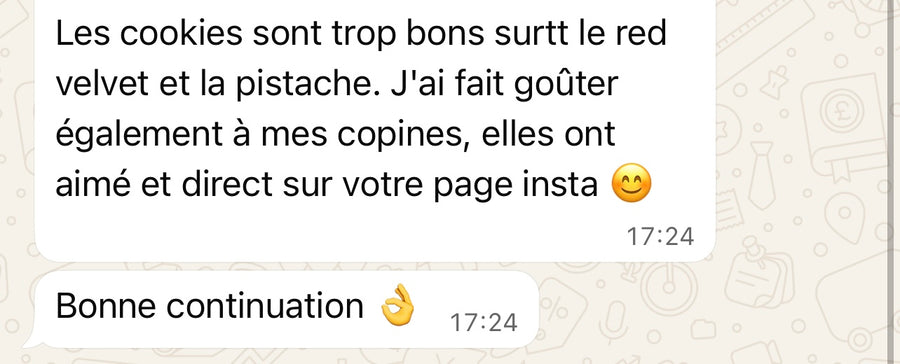 Message d’une cliente Tasteland