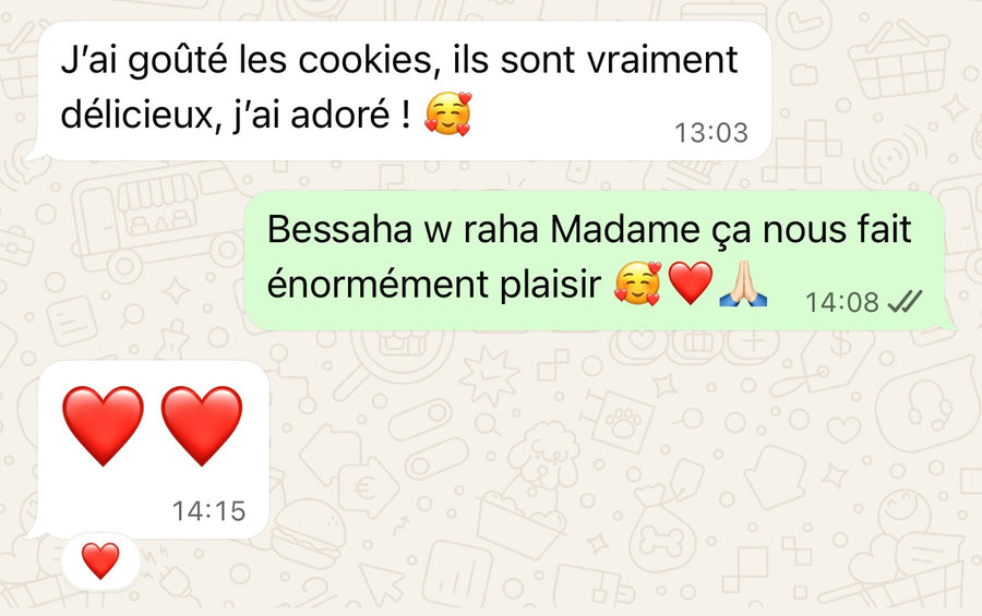 Message d’une cliente Tasteland
