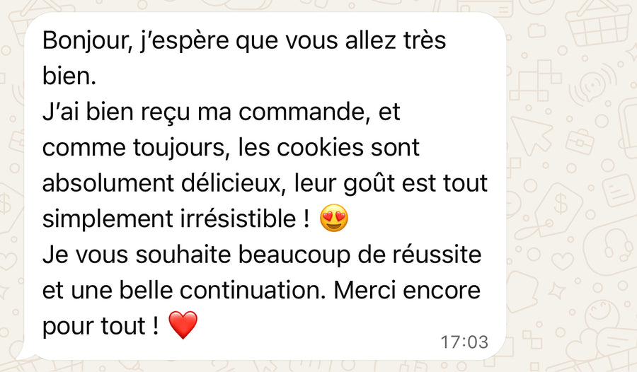 Message d’une cliente Tasteland